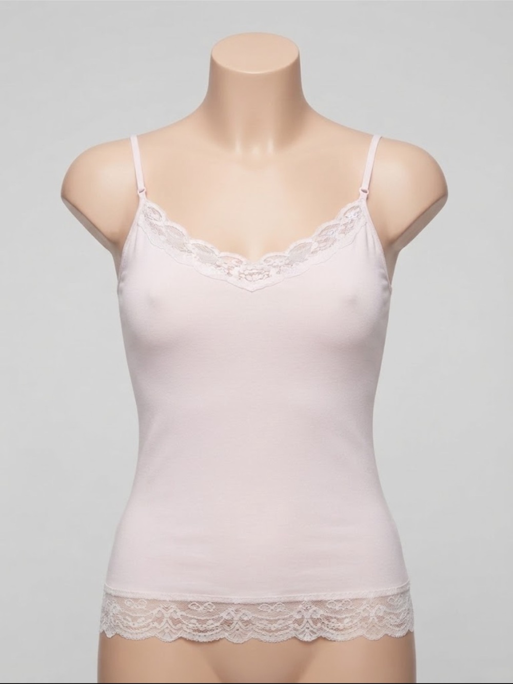 Express Lace-Trim Camisole Tank Top - Light Pink